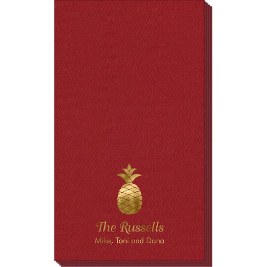 Hawaiian Pineapple Linen Like Guest Towels